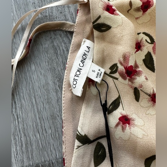 Cotton Candy LA  cream w flowers boho dress, size Small - Picture 5 of 5